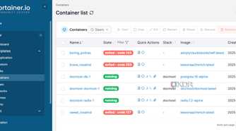 Portainer continares list