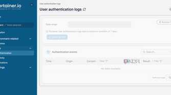 Portainer authentication log
