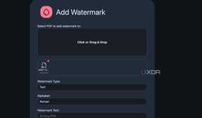 Stirling PDF watermark menu