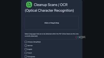 Stirling PDF OCR menu