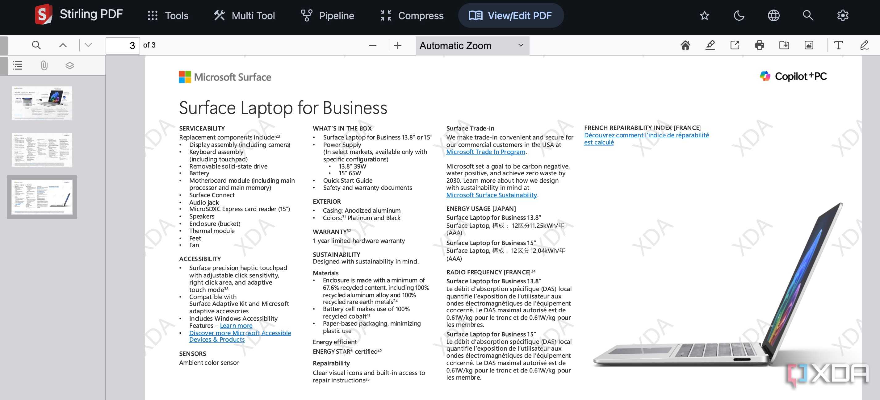 Stirling PDF viewer