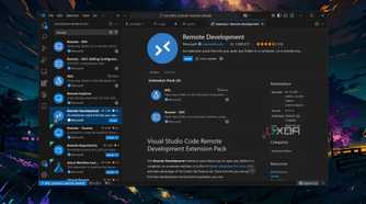 Running the Remote Development extension in VS Code