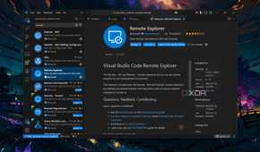 Running the Remote Explorer extension in VS Code