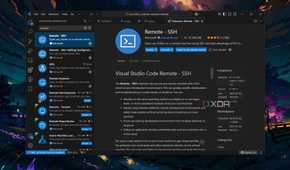 Running the Remote - SSH extension in VS Code