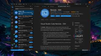 Running the Remote - SSH extension in VS Code