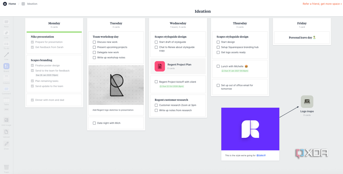 Milanote templates