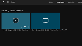 Jellyfin recently added episodes.
