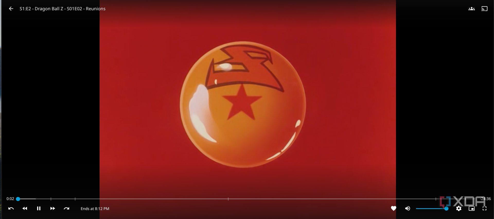 Jellyfin playing Dragon Ball Z.