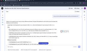 Asking NotebookLM difference between M2 and M3 MacBook Air