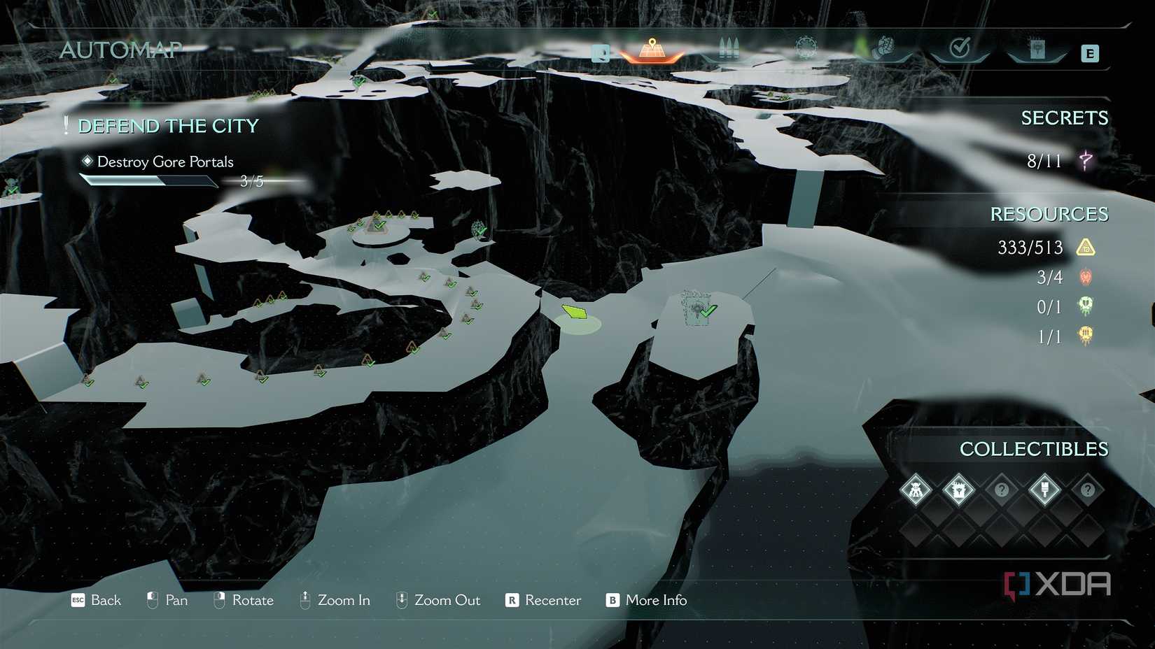 The 3D automap in Doom: The Dark Ages.