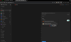 Notion Mail Menu with different Snippet options