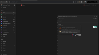Notion Mail Menu with different Snippet options