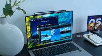 A laptop showing Immich and Nextcloud in a web browser