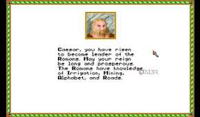 A screenshot from the 1991 DOS game, Sid Meier's Civilization.