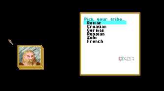 A screenshot from the 1991 DOS game, Sid Meier's Civilization.