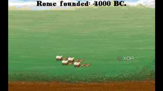 A screenshot from the 1991 DOS game, Sid Meier's Civilization.