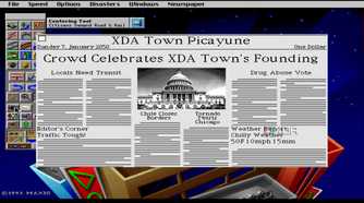 A screenshot from the 1993 DOS game, SimCity 2000.