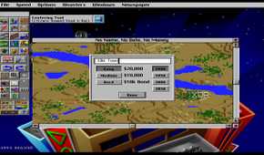 A screenshot from the 1993 DOS game, SimCity 2000.