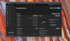 Screenshot of TrueNAS showing information about a storage pool