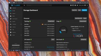 Screenshot of TrueNAS showing information about a storage pool