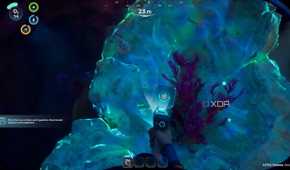 Subnautica 2 using scanning tool.