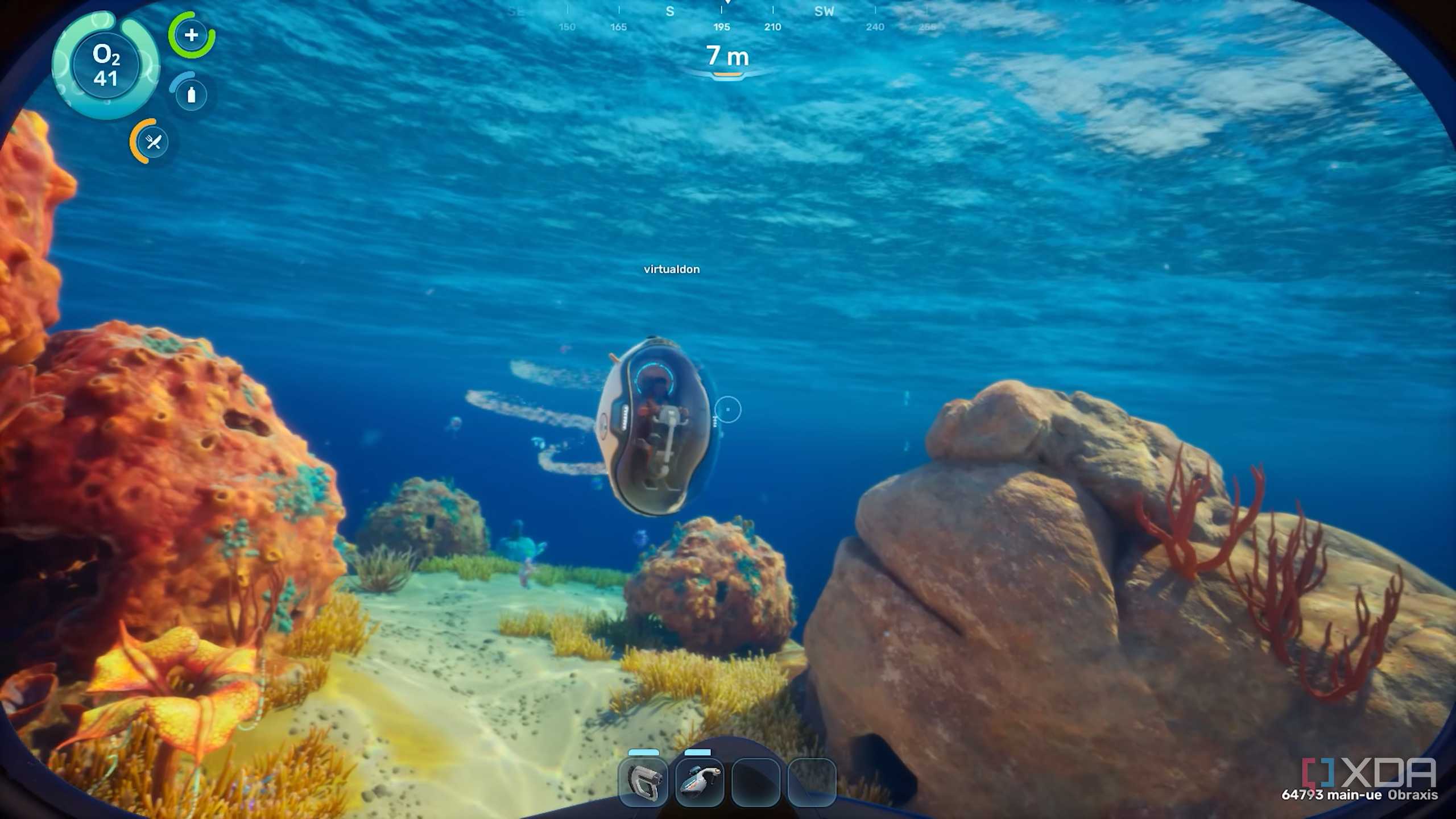Subnautica 2 coop partner inside pod.