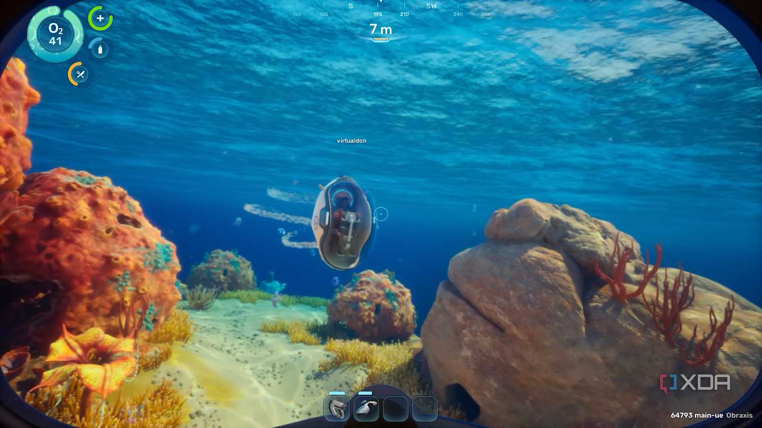 Subnautica 2 coop partner inside pod.