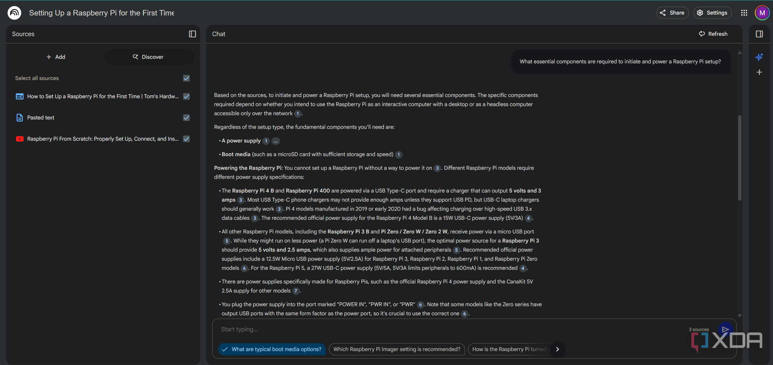 summarizing raspberry pi information in notebooklm
