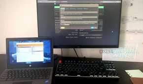 Syncthing displayed on Windows desktop and Chromebook