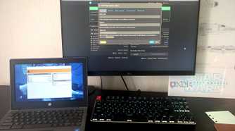 Syncthing displayed on Windows desktop and Chromebook