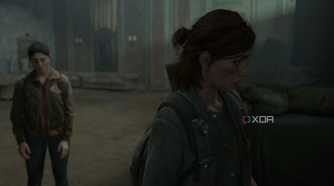 Dina staying back while Ellie leaves their hideout.