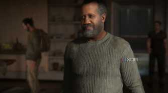 An image from the game The Last of Us Part II Remastered on PC, showing Isaac Dixon in a sweater.