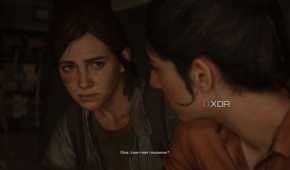 Dina and Ellie looking at each other.