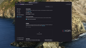 Screenshot of Tor connection settings in the Tor browser