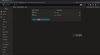 TrueNAS add Backblaze credential