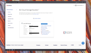 Screenshot of Backblaze showing a bucket with a large number of files stored inside
