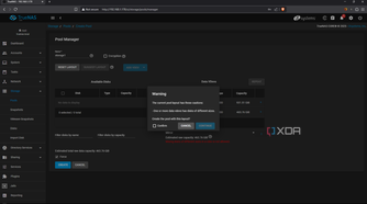 TrueNAS force pool