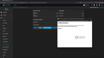 TrueNAS log in with Google account