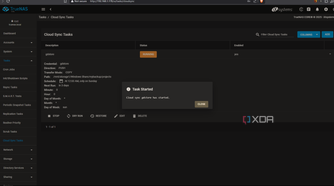 TrueNAS running cloud sync