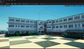 A custom, unfinished map in Unreal Engine for Fortnite.