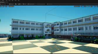 A custom, unfinished map in Unreal Engine for Fortnite.