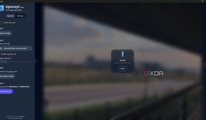 Upscayle processing popup