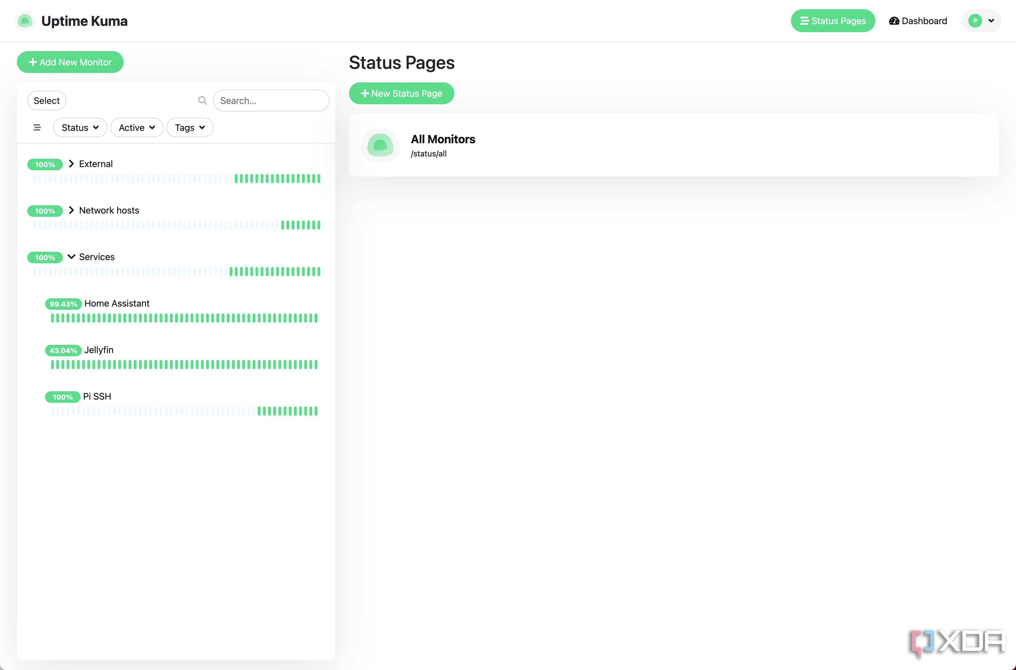 Uptime Kuma Dashboard