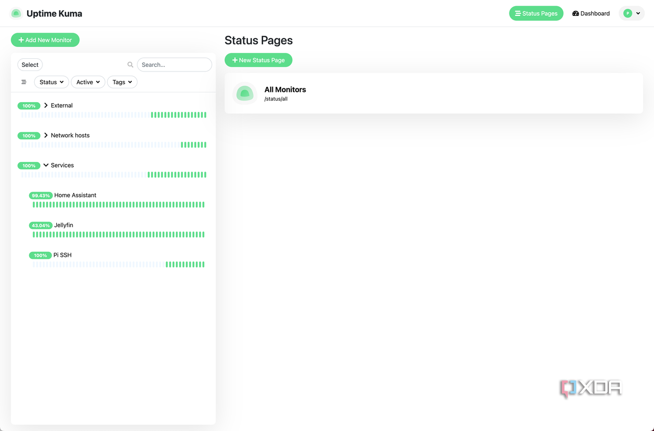 Uptime Kuma Dashboard