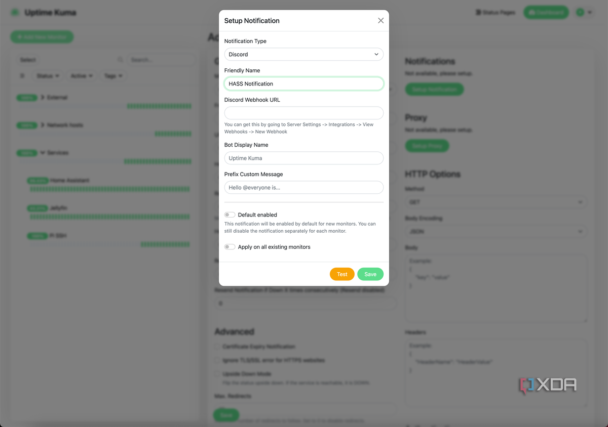 Uptime Kuma Discord Notification