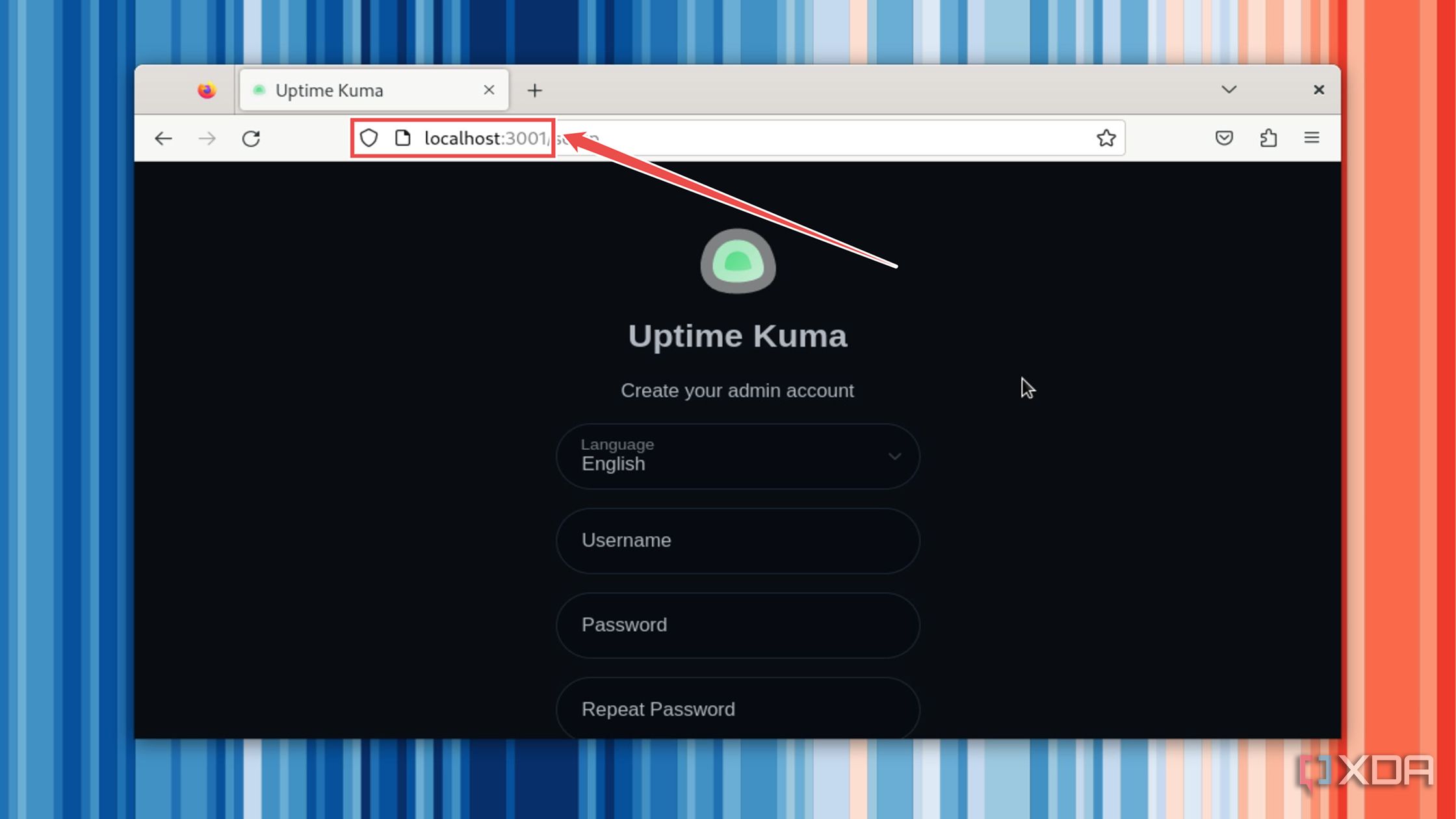 Accessing the Uptime Kuma server