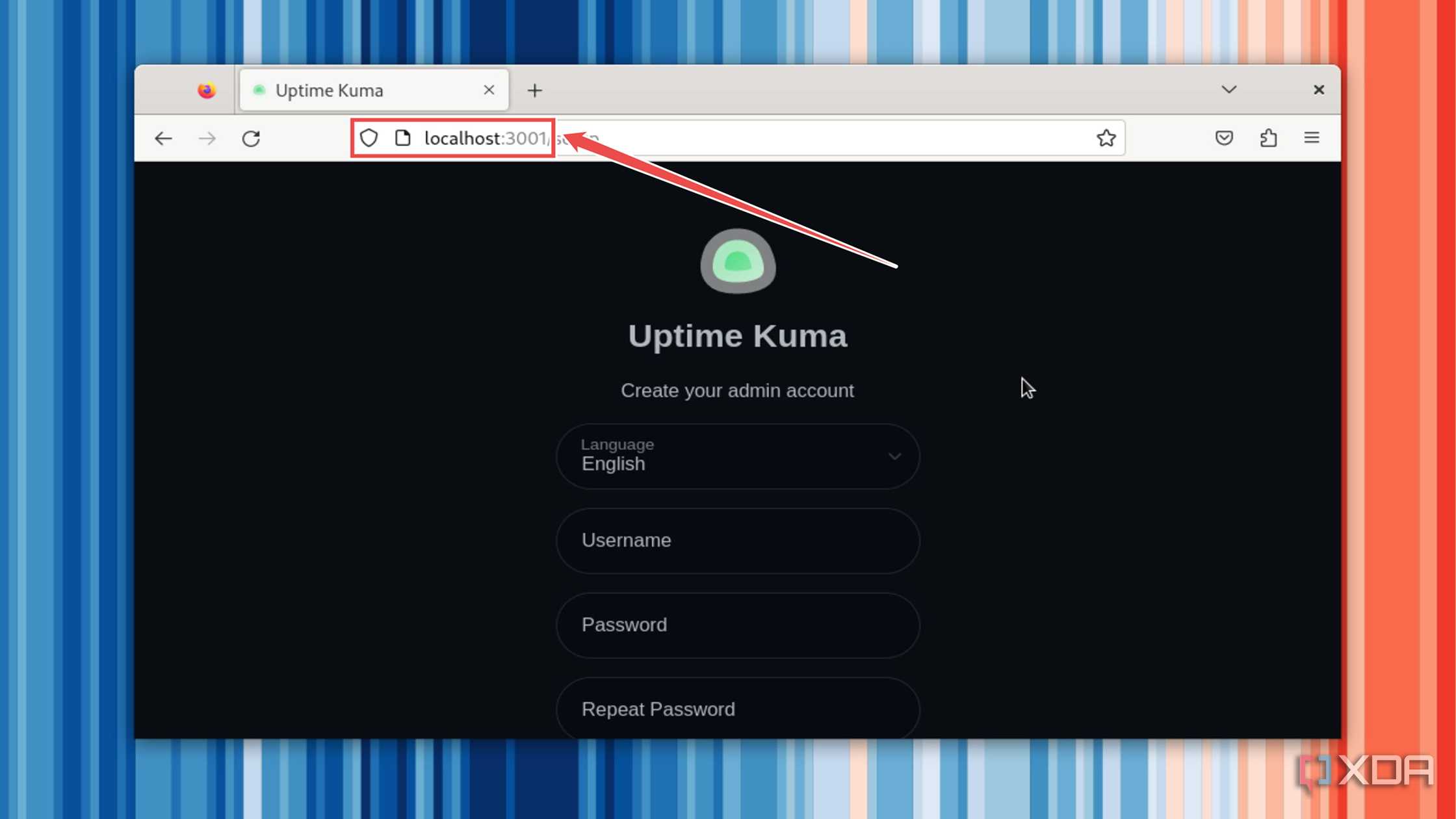 Accessing the Uptime Kuma server