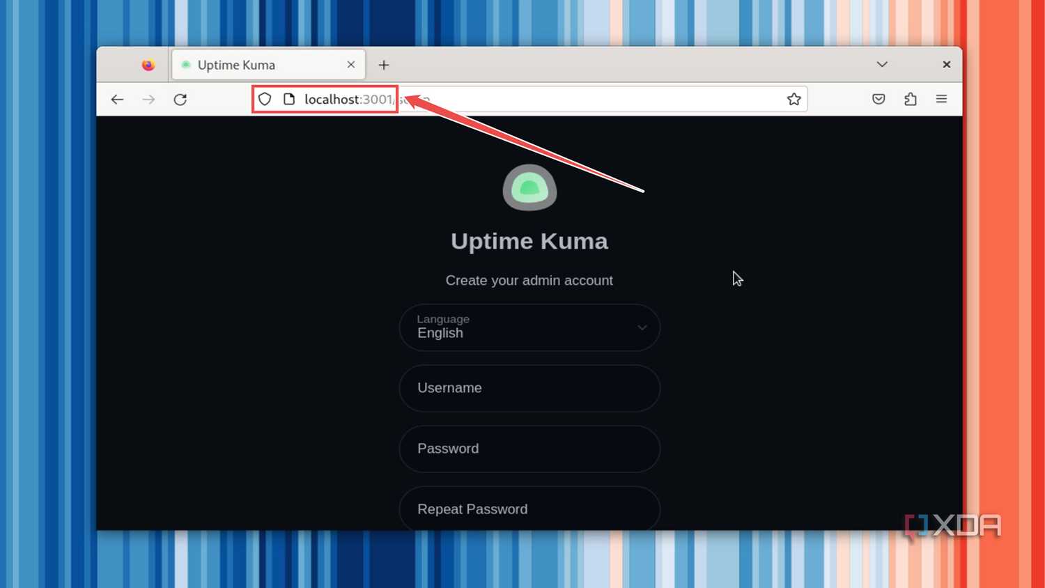 Accessing the Uptime Kuma server