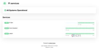 Uptime Kuma Pi status