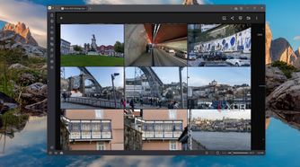Screenshot of an album in Immich showing photos from Porto